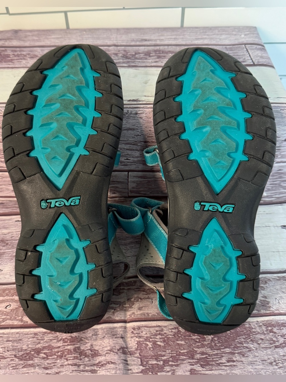 Teva 🩴 Women's Teal Verra Sandal size 5 - Picture 7 of 8
